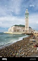 Hassan II Moschee und Strand, Casablanca, Marokko Stockfotografie - Alamy