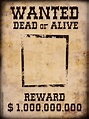 Poster Wanted dead or alive ilustración de Stock | Adobe Stock