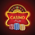 Fondo de casino realista con fichas de colores y tragamonedas. 2215248 ...