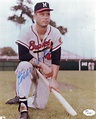 Eddie Matthews Autographed/Signed Milwaukee Braves 8×10 Photo JSA 27125 ...