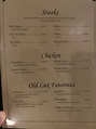 Menu at Old Luxemburg Inn steakhouse, Springfield