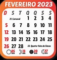Fevereiro 2023 Calendário - Imagem Legal
