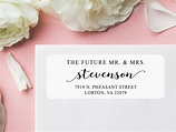 Wedding Return Address Labels Clear Address Labels Custom - Etsy