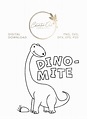 Dino-mite Dinosaur SVG Digital File Download - Etsy UK