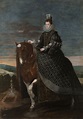 1628-1635 Reina Margarita de Austria, a caballo by Diego Rodríguez de ...