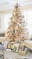 Sapin de Noël en blanc : 53 Idées de décor d'arbres de Noël blancs ...