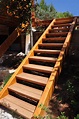 Outdoor Stairs | Energy efficient prefabricated wooden houses
