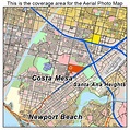 Aerial Photography Map of Costa Mesa, CA California