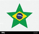 Bandera Estrella de Brasil. Bandera brasileña en forma de estrella ...
