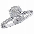 Vivid Diamonds GIA Certified 2.01 Carat Oval Cut Diamond Engagement ...