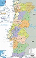 Detailed Political Map of Portugal - Ezilon Maps