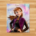 Frozen 2 Anna Watercolor Painting Printable Instant Download - Etsy ...