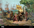 Christopher Columbus Landing in New World, 1492 Stock Photo - Alamy