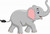 elefante de dibujos animados aislado sobre fondo blanco 7270801 Vector ...