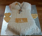#Madonna 'like a virgin' 40th birthday cake. Pearls and Lace decoration ...
