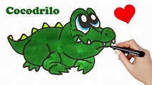 Como dibujar un cocodrilo paso a paso 💙 How to draw a crocodile - YouTube