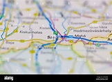 Szeged Shown on a Geography map or road map Stock Photo - Alamy
