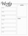 Weekly Planner Template Free Printable - Paper Trail Design