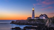 Portland Head Light lighthouse in Cape Elizabeth, Maine, USA | Windows ...