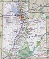 Large detailed roads and highways map of Utah state with all cities ...