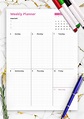 Blank Printable Weekly Planner
