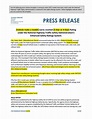 Press Release Template - download free documents for PDF, Word and Excel