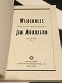 Wilderness Volume 1: The Lost Writings of Jim Morrison (1989) softcover ...