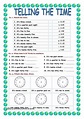 Exercises Telling Time Worksheets