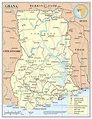 Mapa detallado de ghana - Mapa detallado de ghana (África Occidental ...