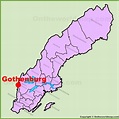 Gothenburg location on the Sweden map - Ontheworldmap.com