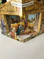 Vintage 3 Dimensional Pop Up Nativity Scene Christmas Card Display ...