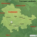 StepMap - Thüringen Landkarte - Landkarte für Deutschland