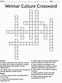 Weimar Culture Crossword - WordMint