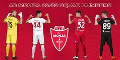 AC MONZA 2022/23: I NUMERI DI MAGLIA UFFICIALI - Associazione Calcio ...