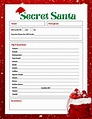 FREE Secret Santa List Printable Questionnaire: 2 Options! - Leap of ...