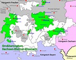 Großherzogtum Sachsen-Weimar-Eisenach, LandkarteBundesstaaten, Städte ...