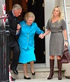 Margaret Thatcher wears blue for 86th birthday lunch | Daily Mail Online