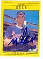 Mike Bell autographed baseball card (Atlanta Braves) 1991 Fleer #682