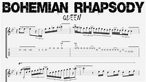 Queen - BOHEMIAN RHAPSODY - Guitar Solo Tutorial (Tab + Sheet Music ...