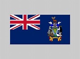 bandera de georgia del sur y las islas sándwich del sur, colores ...