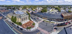 Framingham City Hall Aerial View, Massachusetts, USA Stock Photo ...