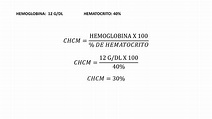 Calculo de hemoglobina corpuscular media, volumen corpuscular medio y ...