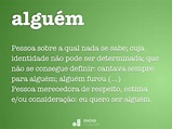 Alguém - Dicio, Dicionário Online de Português