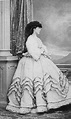 Archduchess Elisabeth Franziska wearing a crinoline and feathered hat ...
