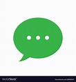 Text message icon green speech bubble symbol Vector Image