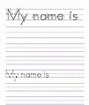 My Name is ... (Blank Name Worksheet) | Name tracing worksheets ...