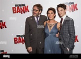 From left, Richard Leaf, Tamsin Greig and Jakob Zebedee pose for ...