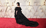 Billie Eilish rocks black ruffles on Oscars 2022 red carpet