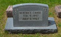 Beatrice Crane (1897-1963): homenaje de Find a Grave