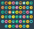 Free 52 Colorful Flat Icons Vector - TitanUI
